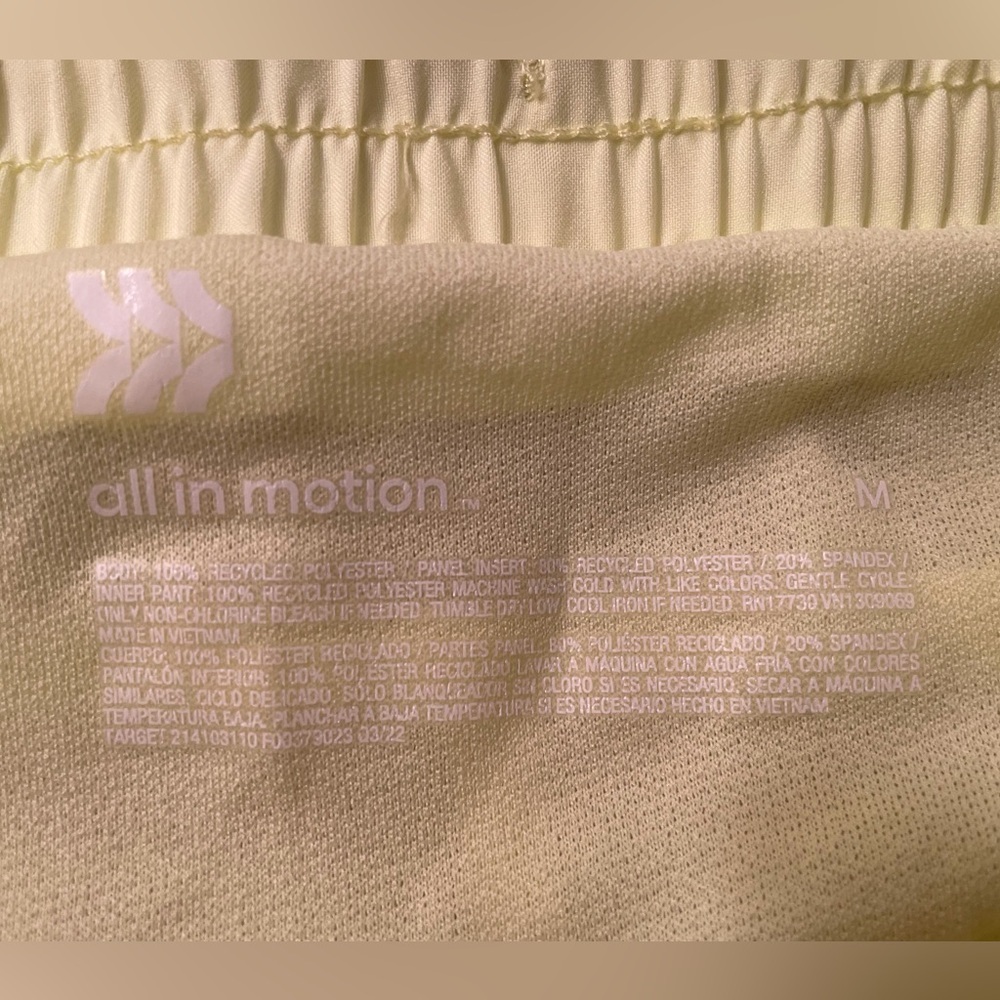 All In Motion Run Shorts in Yellow - Picture 7 of 9